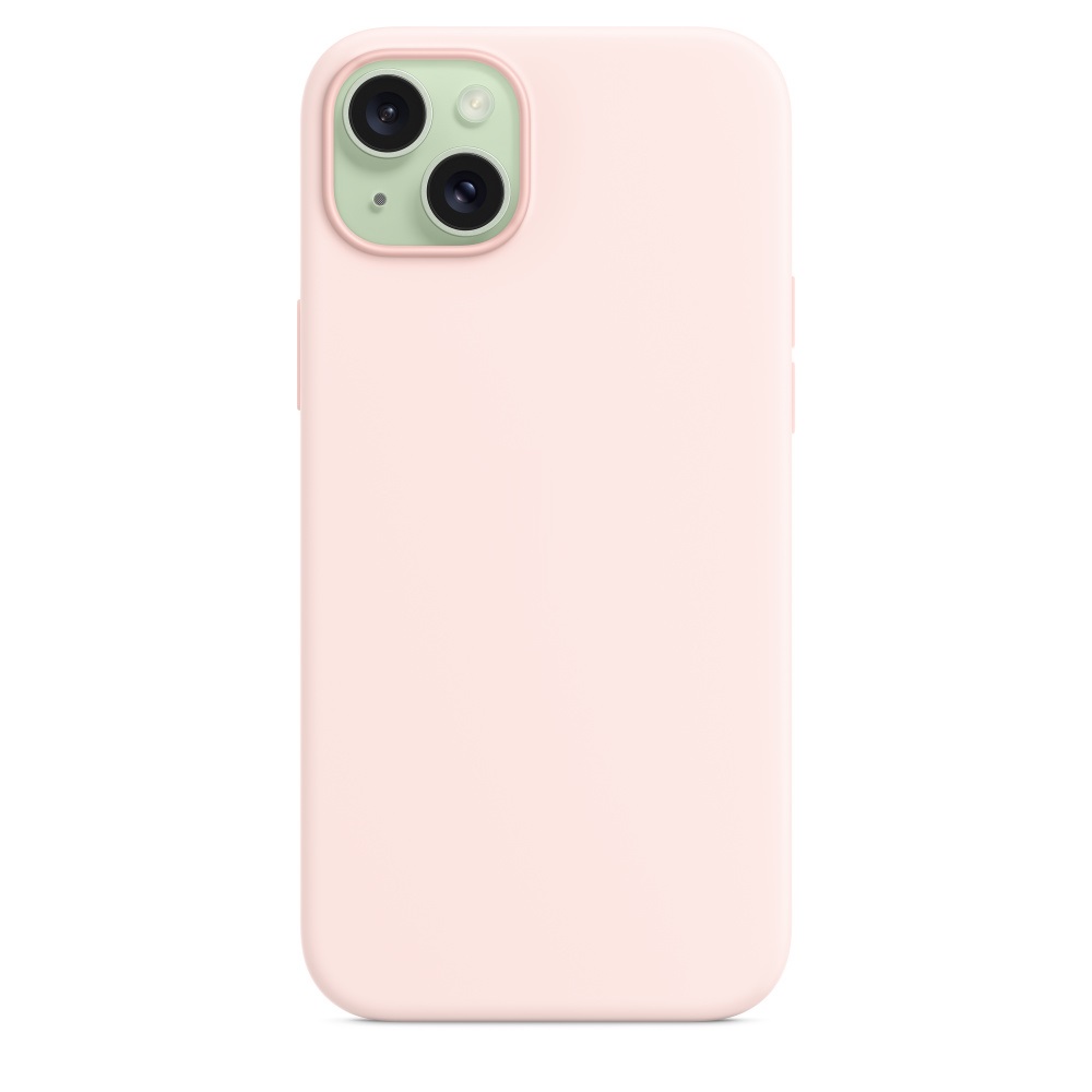 Силиконовый чехол Naturally Silicone Case with MagSafe Light Pink для iPhone 15 Plus