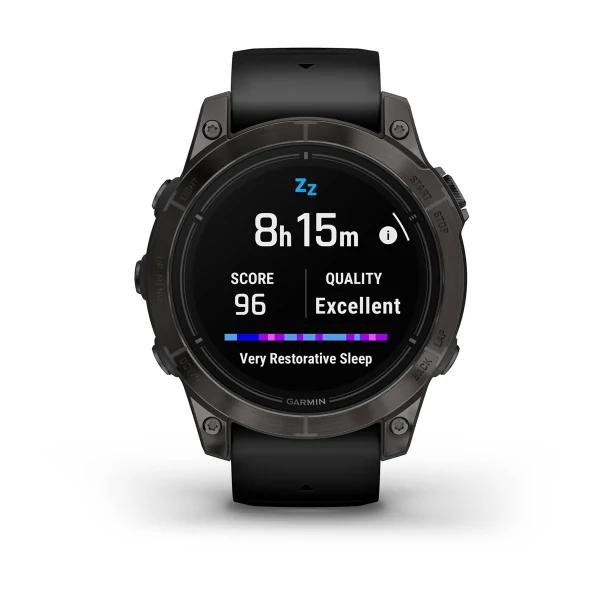 Умные часы Garmin epix Pro (Gen 2) – Sapphire Edition - 47 mm Carbon Grey DLC Titanium with Black Band (010-02803-11)