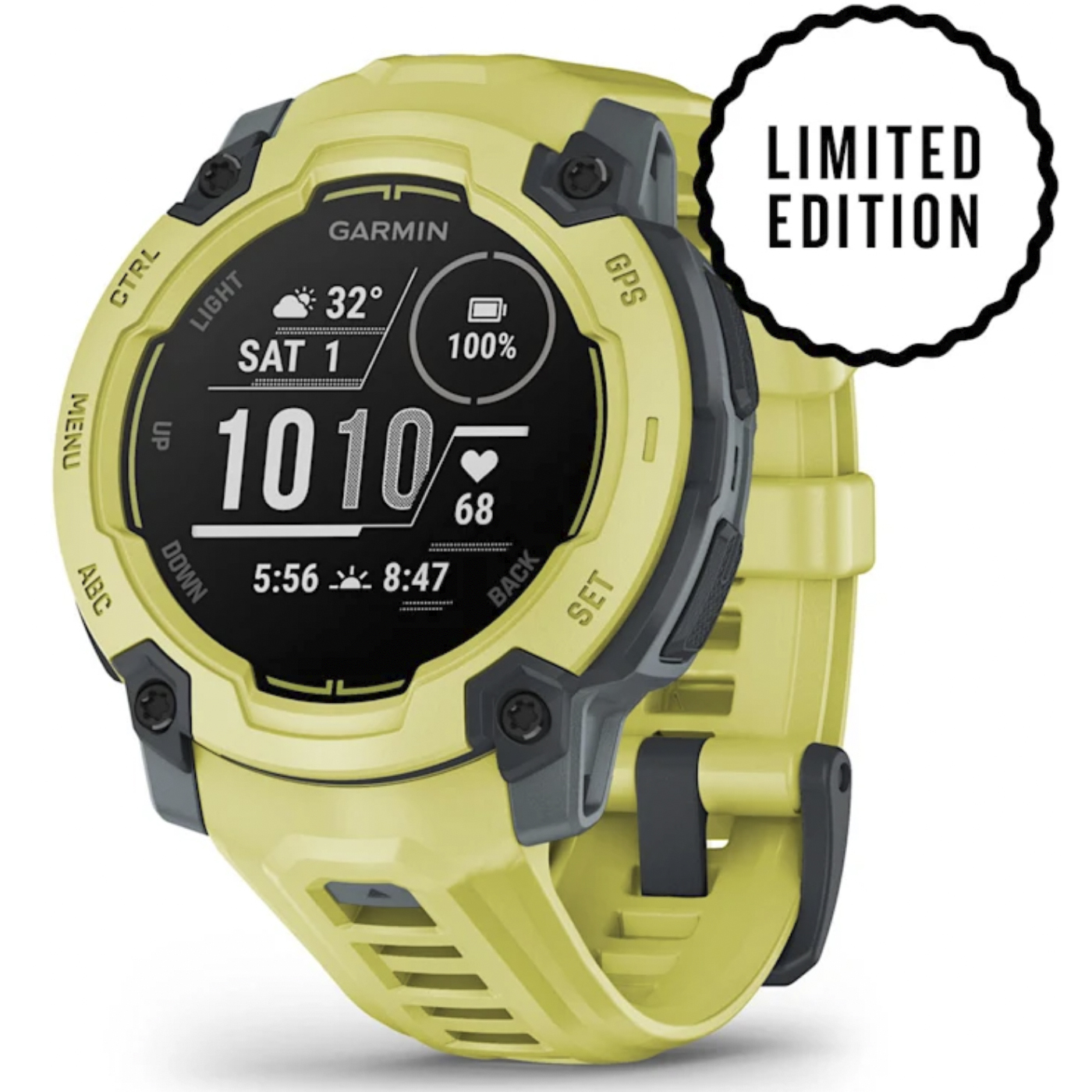 Умные часы Garmin Instinct E – 45 mm Electric Lime with Electric Lime Band (010-02933-01)