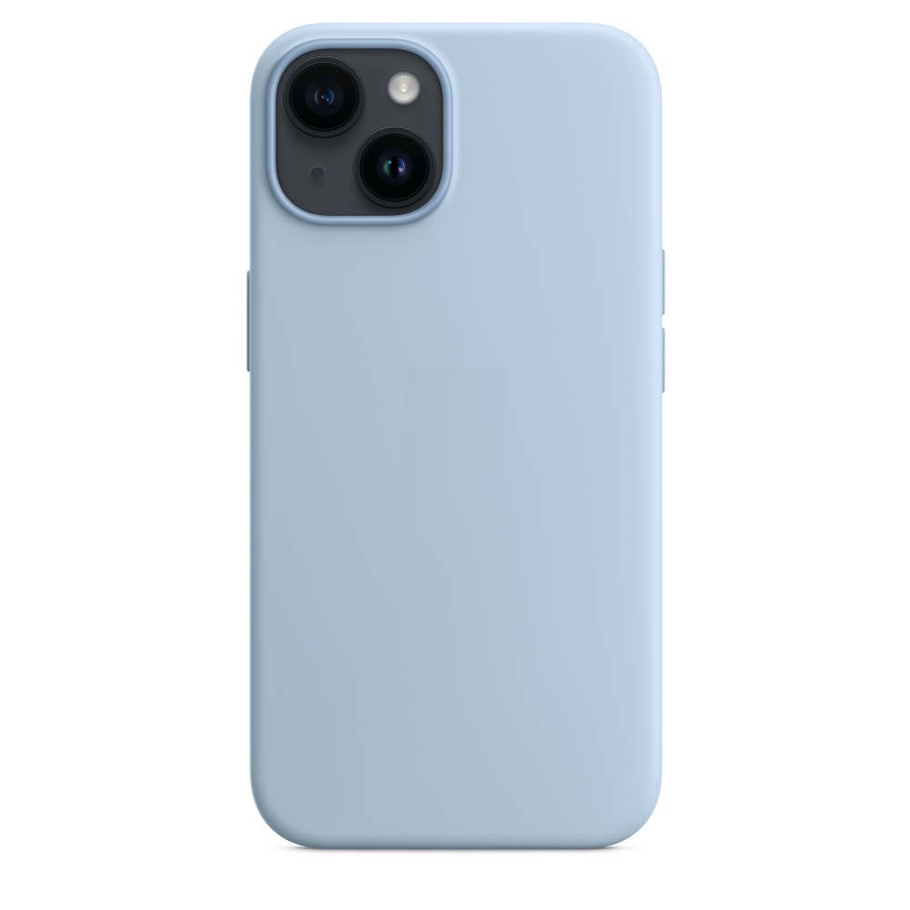 Силиконовый чехол Naturally Silicone Case with MagSafe Sky для iPhone 14