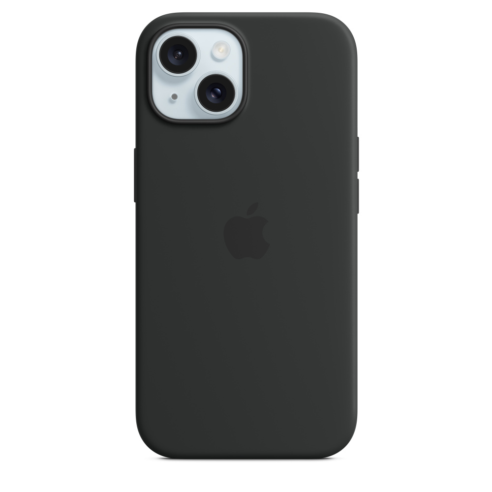 Силиконовый чехол Apple iPhone 15 Silicone Case with MagSafe - Black (MT0J3ZM/A) для iPhone 15