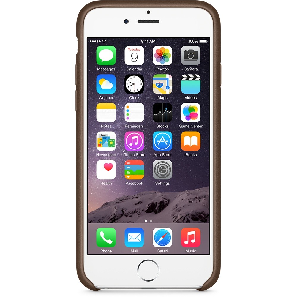 Кожаный чехол Apple iPhone 6 Leather Case Olive Brown (MGR22ZM/A) для iPhone 6/6S