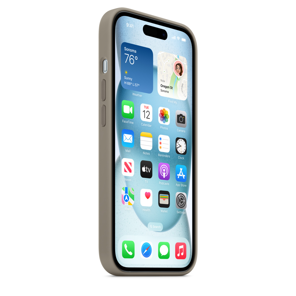 Силиконовый чехол Naturally Silicone Case with MagSafe Clay для iPhone 15