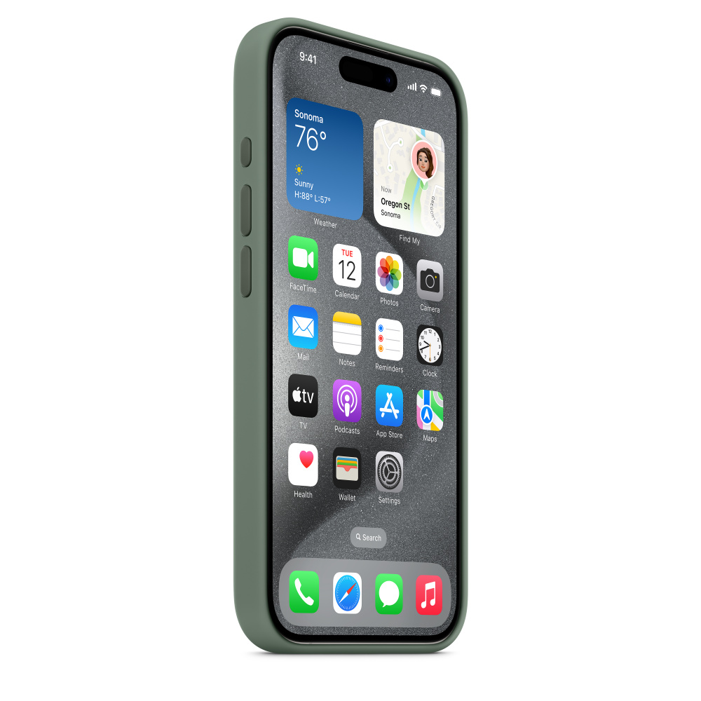 Силиконовый чехол Apple iPhone 15 Pro Silicone Case with MagSafe - Cypress (MT1J3ZM/A) для iPhone 15 Pro