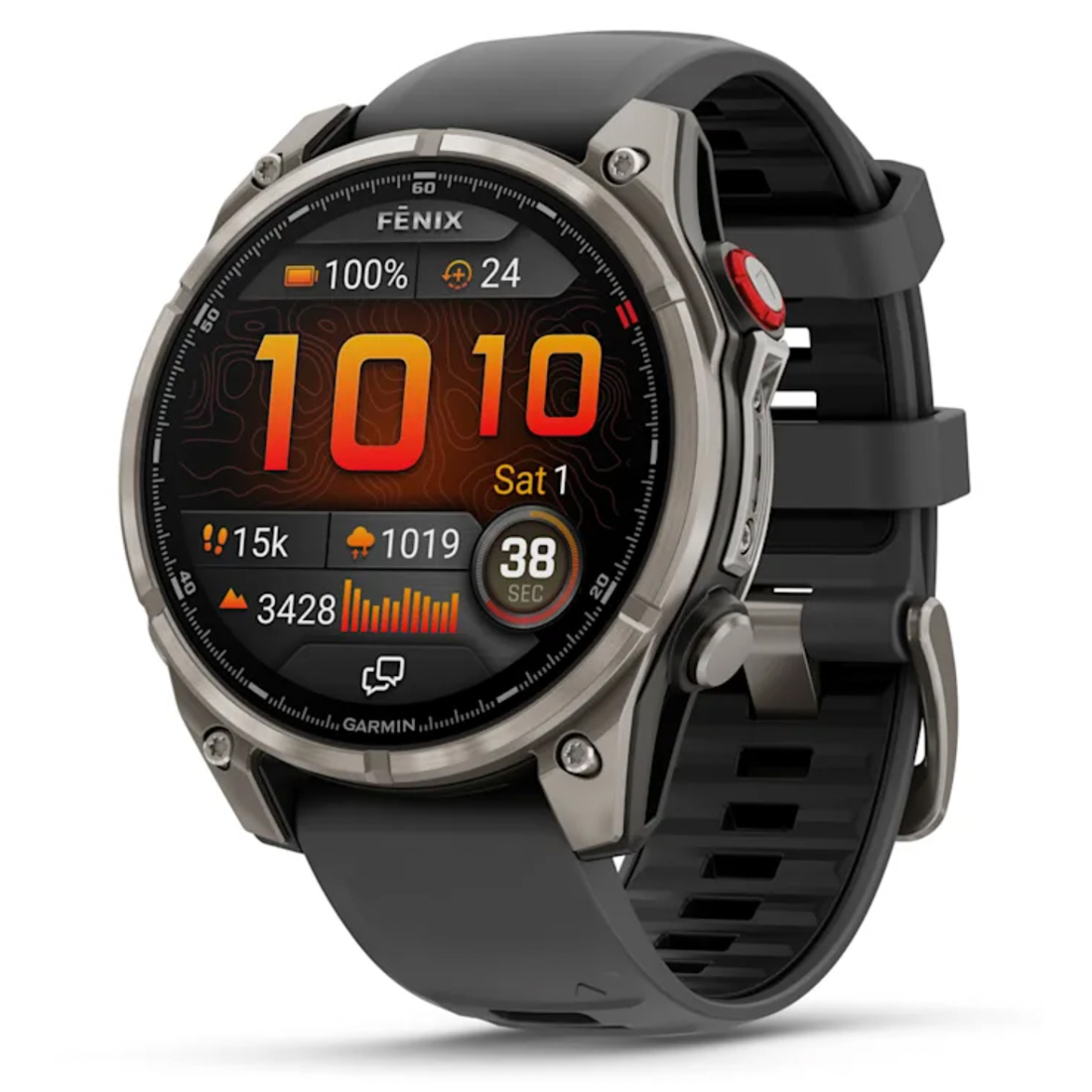 Умные часы Garmin fenix 8 Pro – 47 mm, AMOLED Sapphire, Titanium with Graphite/black silicone band (010-03198-11)