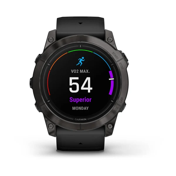 Умные часы Garmin epix Pro (Gen 2) – Sapphire Edition - 51 mm Carbon Grey DLC Titanium with Black Band (010-02804-01)