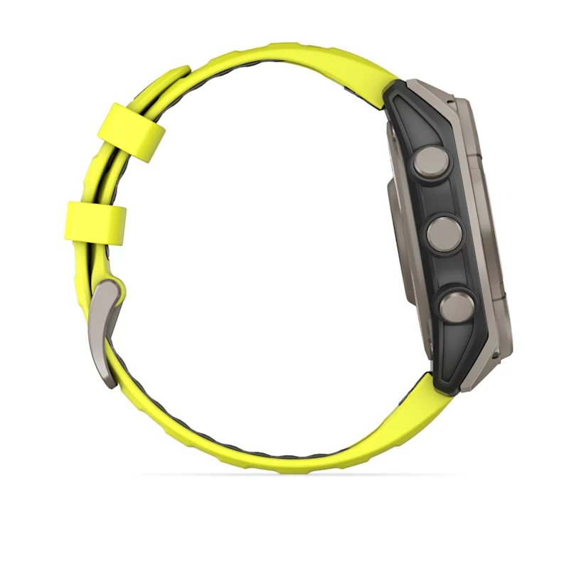 Умные часы Garmin fenix 8 – 47 mm Solar Sapphire titanium with an amp yellow/graphite silicone band (010-02906-21)