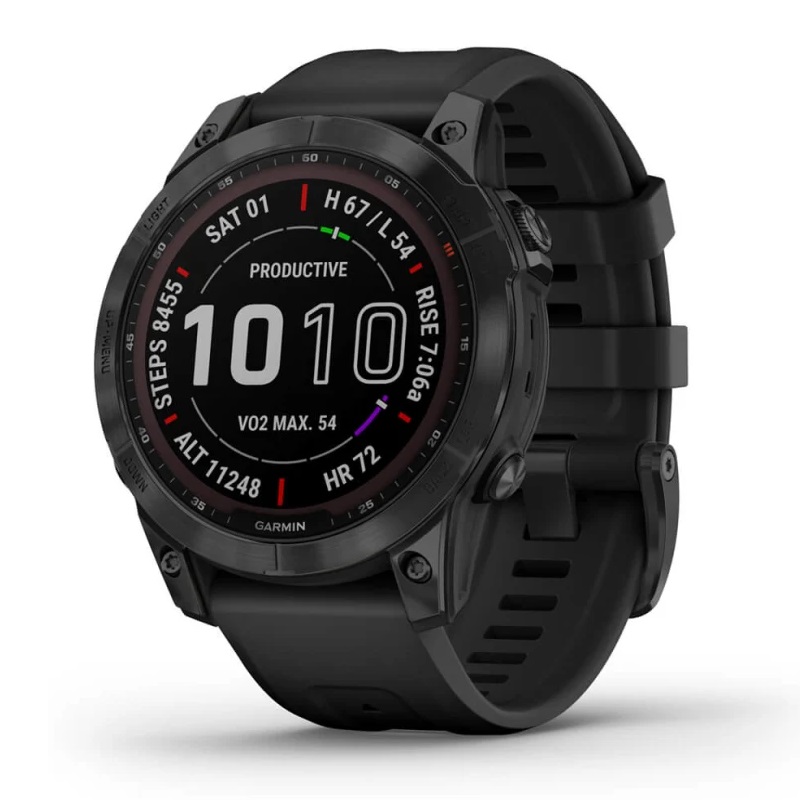 Умные часы Garmin fenix 7 – Sapphire Solar Edition Black DLC Titanium with Black Band (010-02540-35)