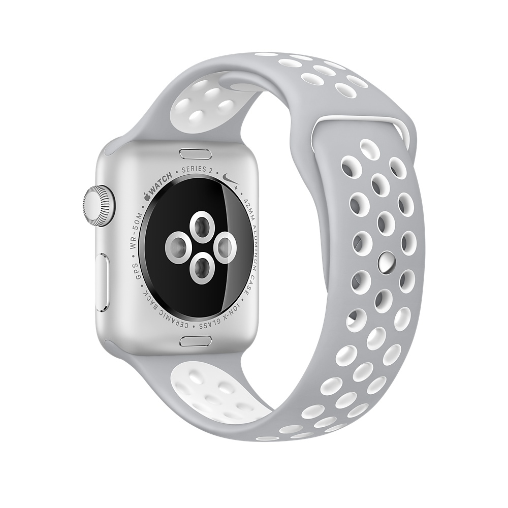 Часы Apple Watch Series 2 42mm (Silver Aluminum Case with Flat Silver/White Nike Sport Band)