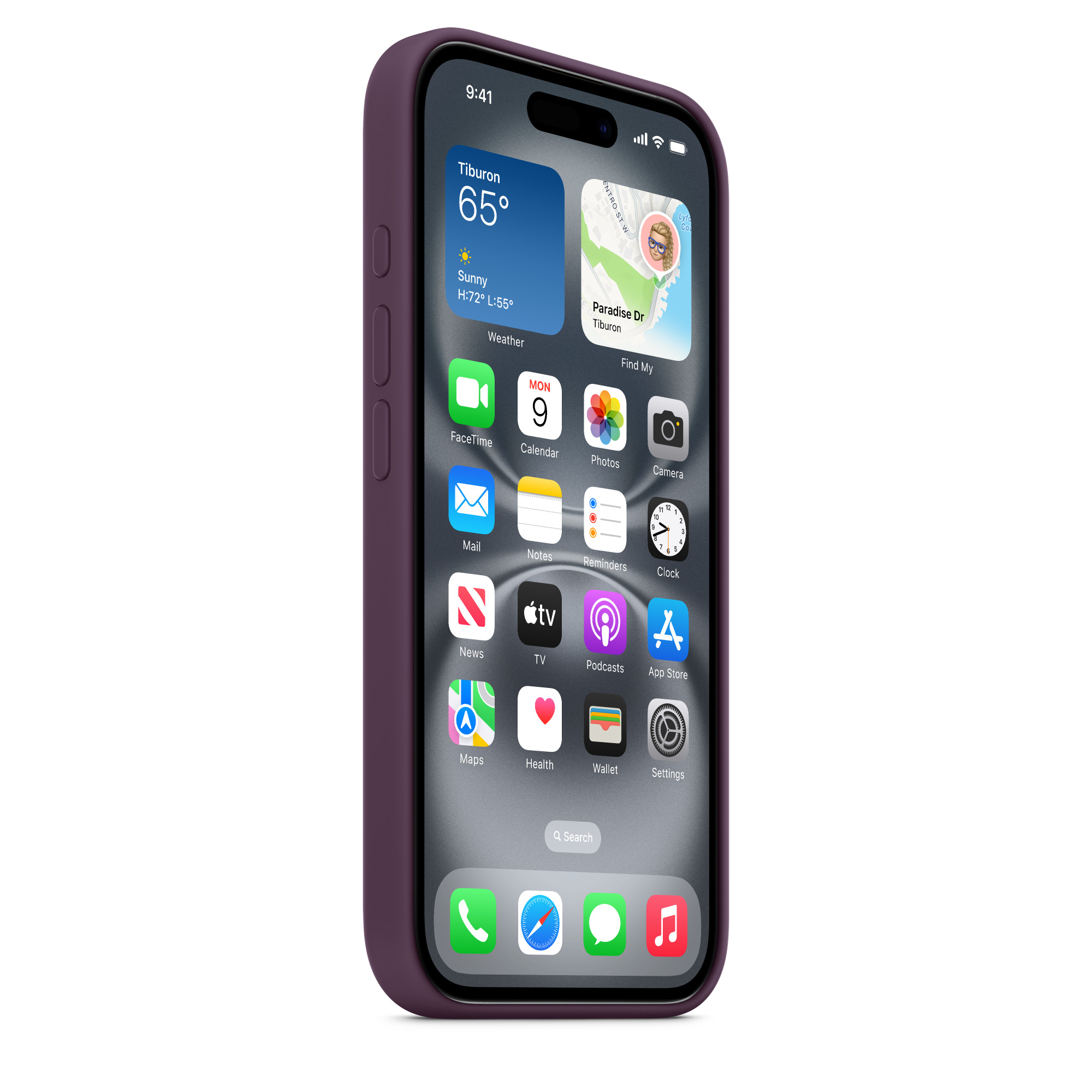 Силиконовый чехол Naturally Silicone Case with MagSafe Plum для iPhone 16