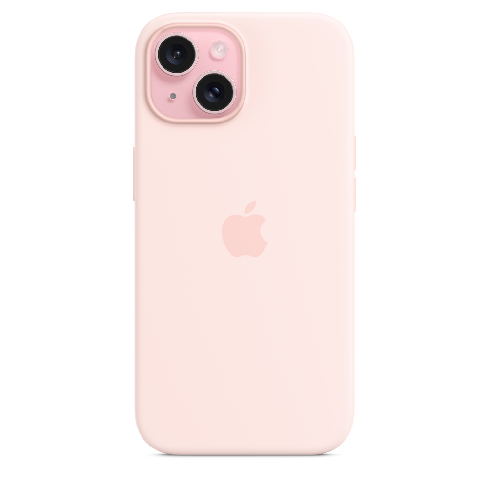 Силиконовый чехол Apple iPhone 15 Silicone Case with MagSafe - Light Pink (MT0U3ZM/A) для iPhone 15