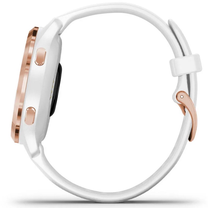Умные часы Garmin Venu 2S Rose Gold Stainless Steel Bezel with White Case and Silicone Band (010-02429-13)
