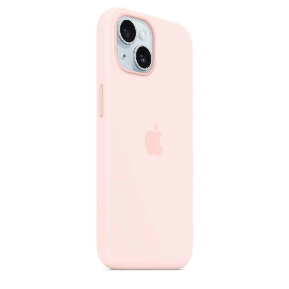 Силиконовый чехол Apple iPhone 15 Silicone Case with MagSafe - Light Pink (MT0U3ZM/A) для iPhone 15