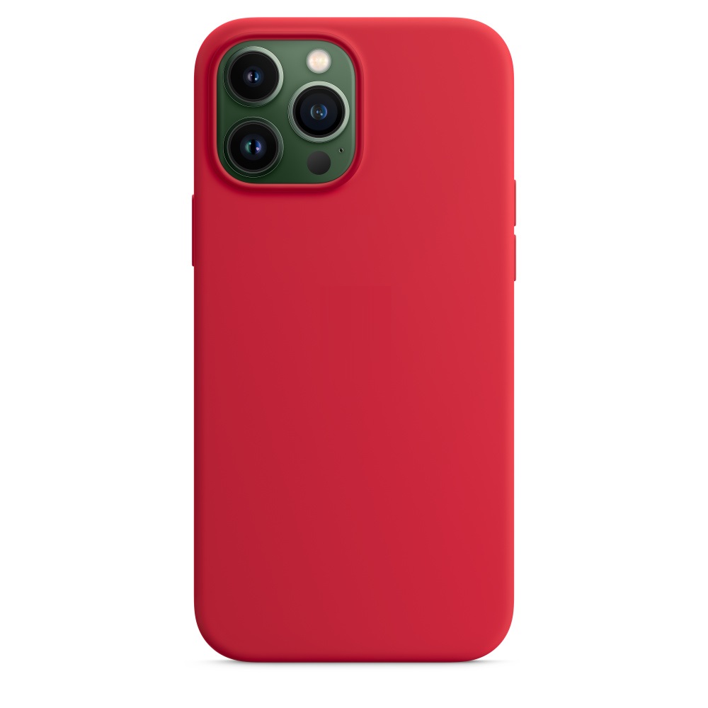 Силиконовый чехол Naturally Silicone Case with MagSafe Red для iPhone 13 Pro Max