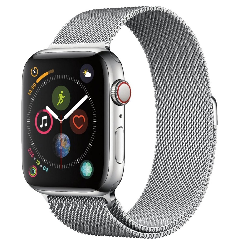 Часы Apple Watch Series 4 GPS + Cellular 44mm (Stainless Steel Case with Milanese Loop Stainless Steel) (MTV42)