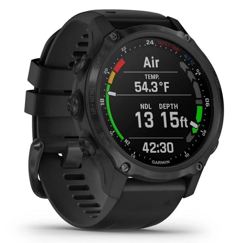 Умные часы Garmin Descent Mk2S Carbon Grey DLC with Black Silicone Band (010-02403-04)