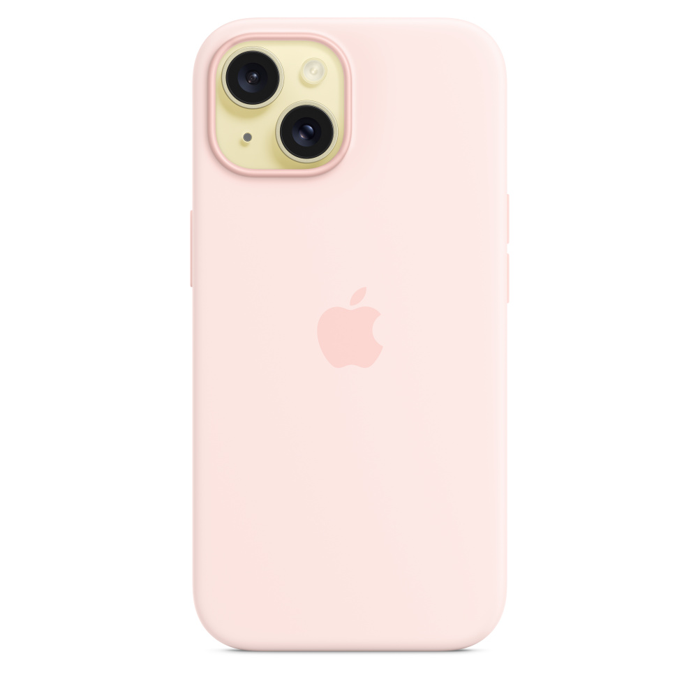 Силиконовый чехол Apple iPhone 15 Silicone Case with MagSafe - Light Pink (MT0U3ZM/A) для iPhone 15