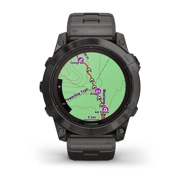 Умные часы Garmin fenix 7X Pro – Sapphire Solar Edition Carbon Gray DLC Titanium with Vented Titanium Bracelet (010-02778-30)