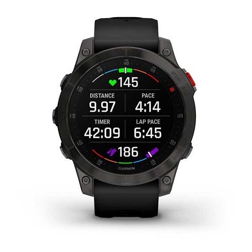 Умные часы Garmin epix (Gen 2) Sapphire - Black Titanium (010-02582-10)