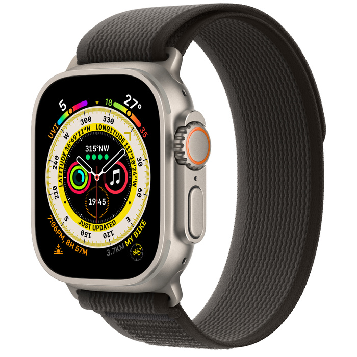 Умные часы Apple Watch Ultra 49 мм Titanium Case Trail Loop Black/Gray M/L