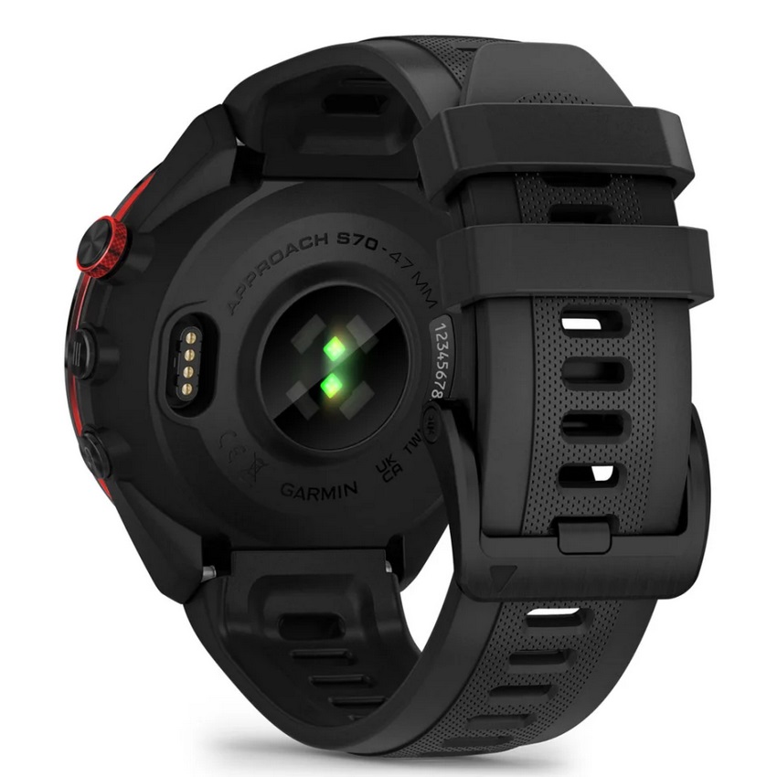 Умные часы Garmin Approach S70 - 47 mm Black Ceramic Bezel with Black Silicone Band (010-02746-12)