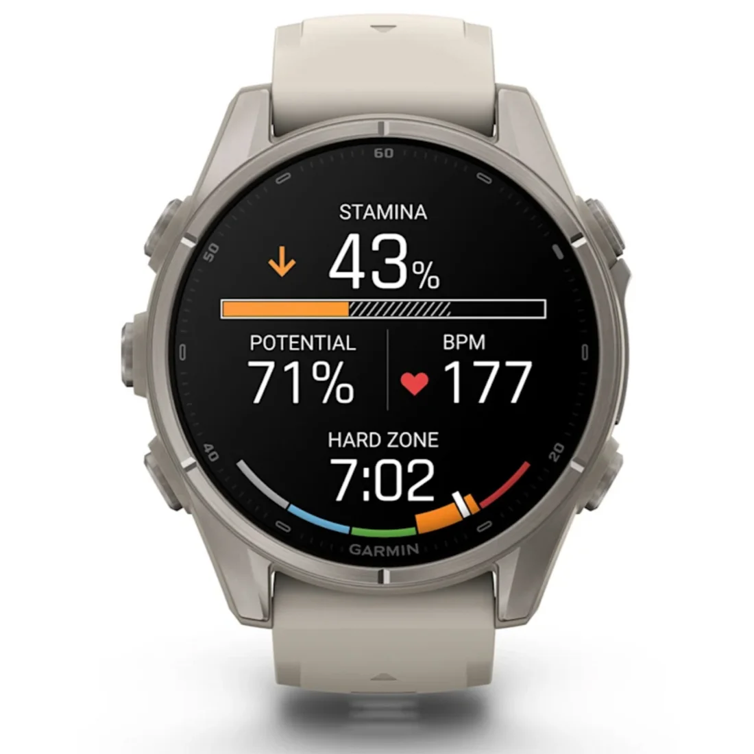 Умные часы Garmin fenix 9 - 43 mm Titanium with Fog Grey Silicone Band (010-04761-01)
