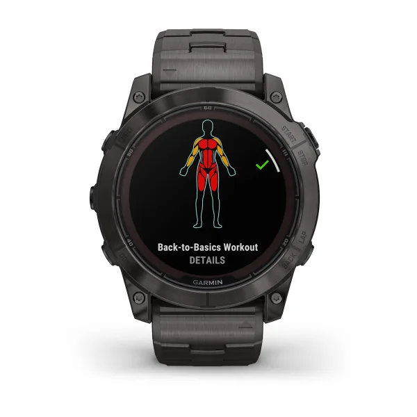 Умные часы Garmin fenix 7X Pro – Sapphire Solar Edition Carbon Gray DLC Titanium with Vented Titanium Bracelet (010-02778-30)