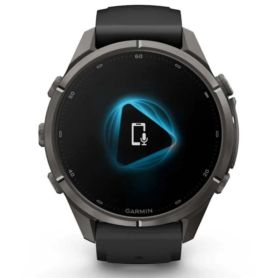Умные часы Garmin fenix 9 Pro - 43 mm inReach Carbon Gray DLC Titanium with Black/Pebble Grey Silicone Band (010-04335-11)