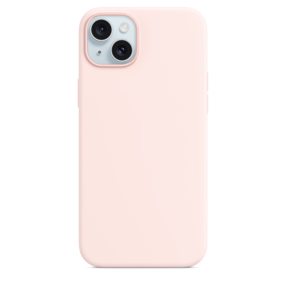 Силиконовый чехол Naturally Silicone Case with MagSafe Light Pink для iPhone 15 Plus