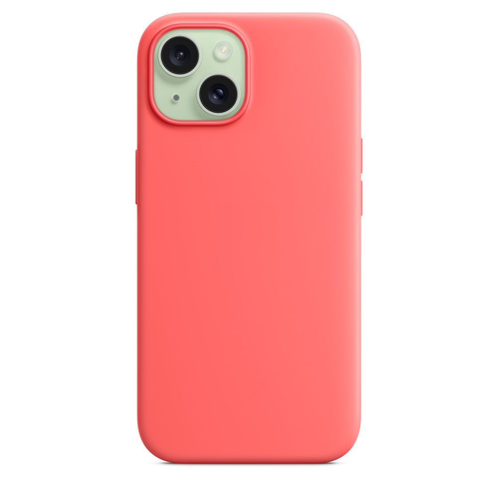 Силиконовый чехол Naturally Silicone Case with MagSafe Guava для iPhone 15