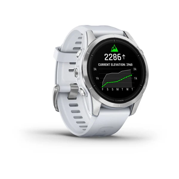 Умные часы Garmin epix Pro (Gen 2) – Standard Edition - 42 mm Silver with Whitestone Band (010-02802-01)