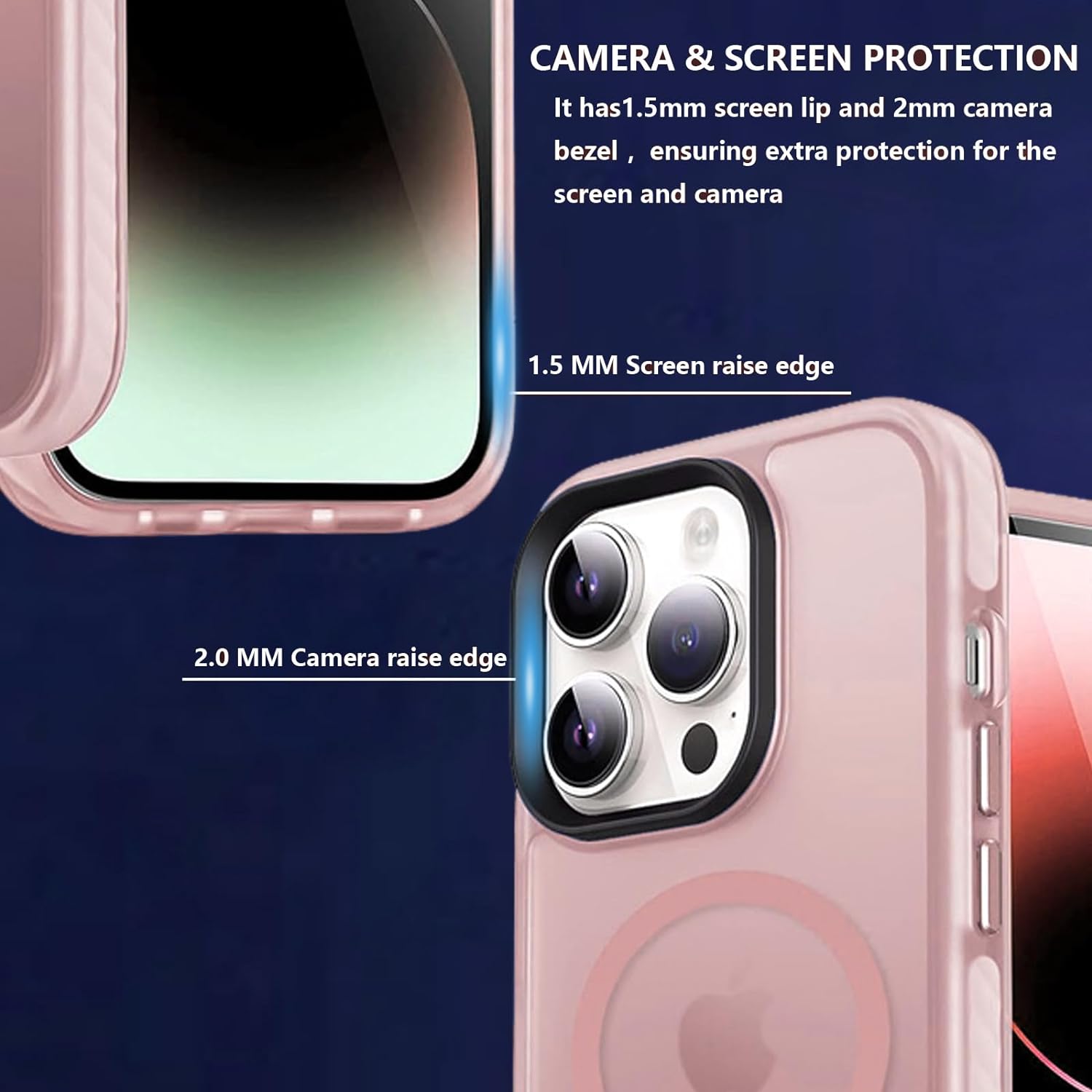 Чехол Gurdini Nano Series with Magsafe Pink для iPhone 15 Pro Max