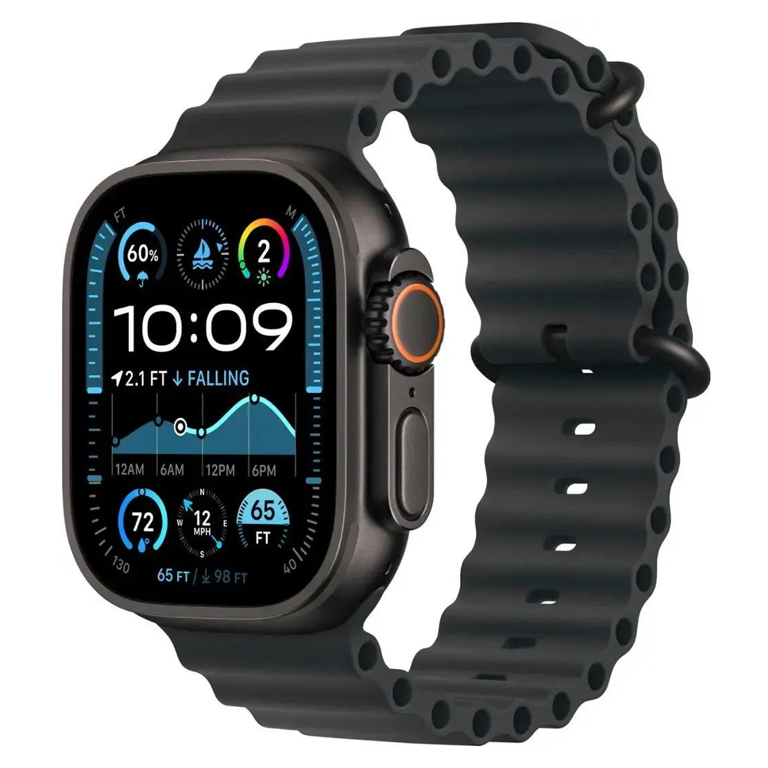 Умные часы Apple Watch Ultra 2 GPS + Cellular, 49mm Black Titanium Case with Black Ocean Band