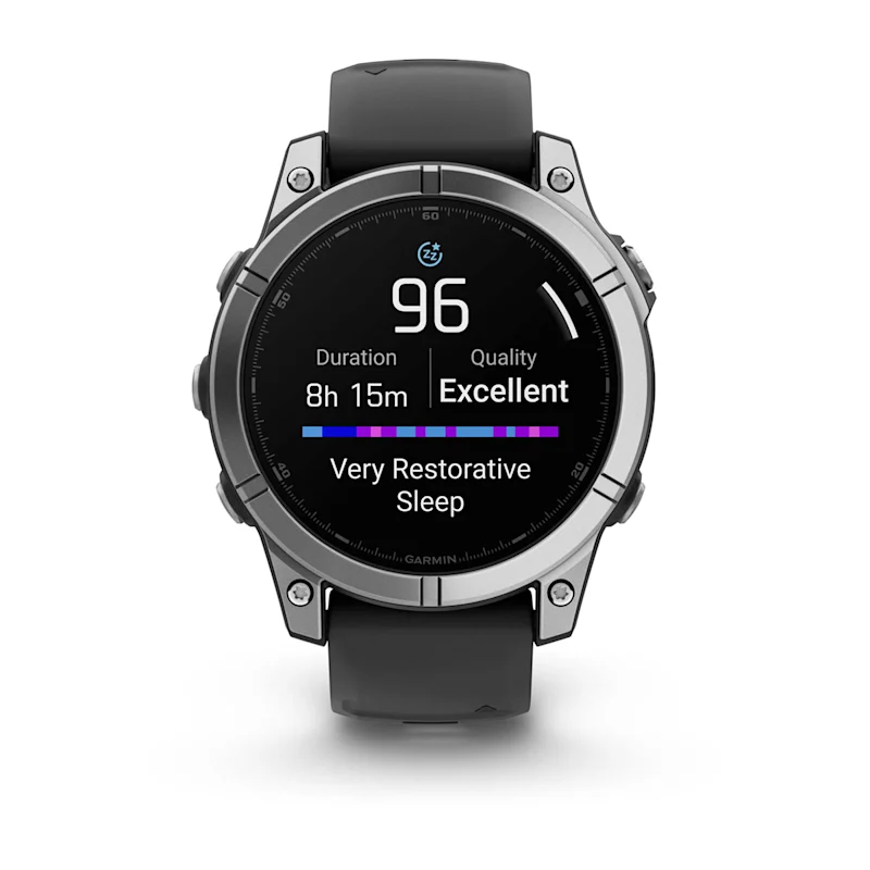Умные часы Garmin Fenix E AMOLED Stainless Steel with Black Silicone Band (010-03025-00)