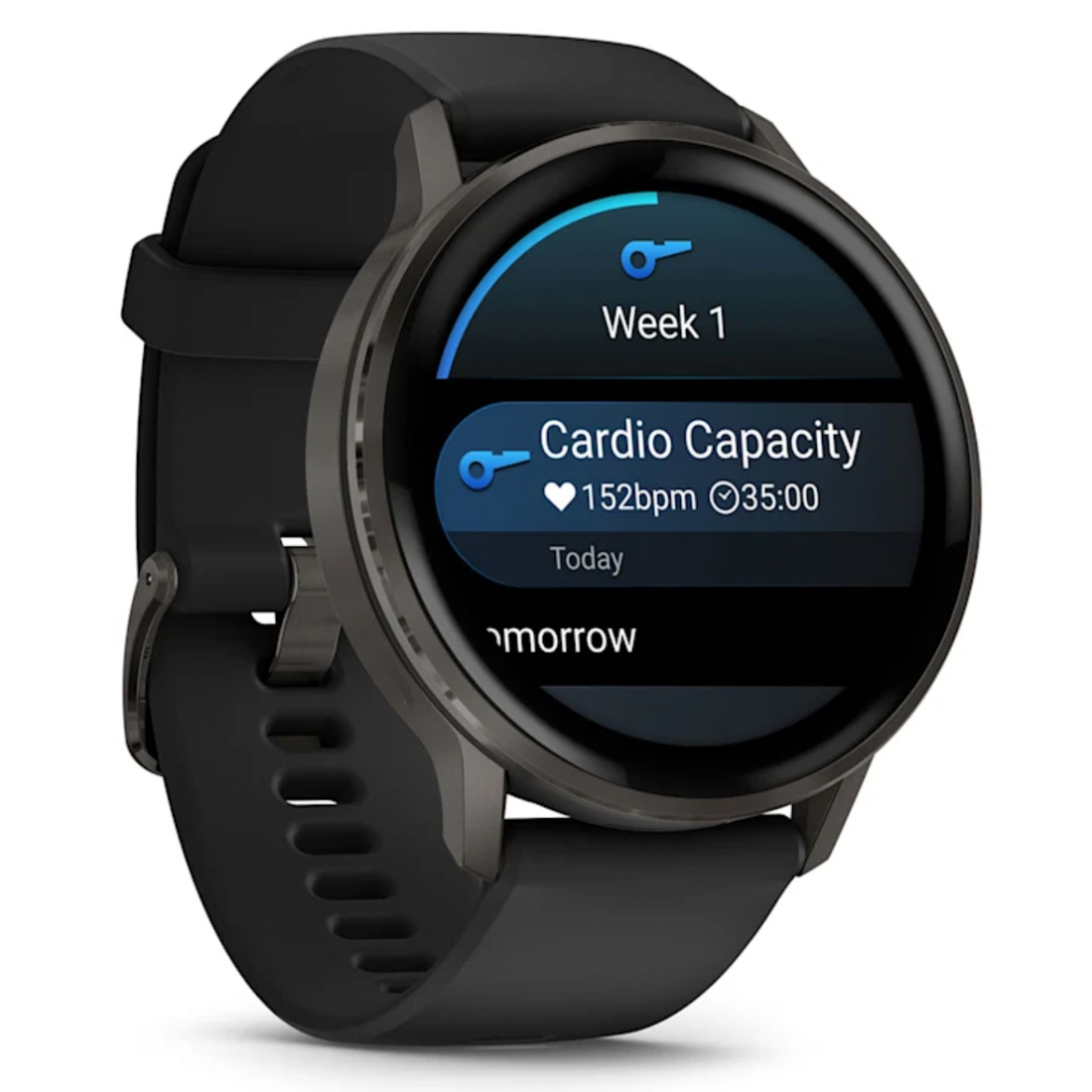 Умные часы Garmin Venu 4 - 45 mm Slate with Black Silicone Band (010-03014-00)