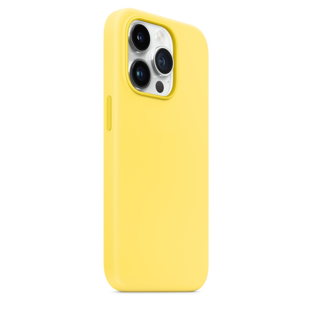 Силиконовый чехол Naturally Silicone Case with MagSafe Canary Yellow для iPhone 14 Pro