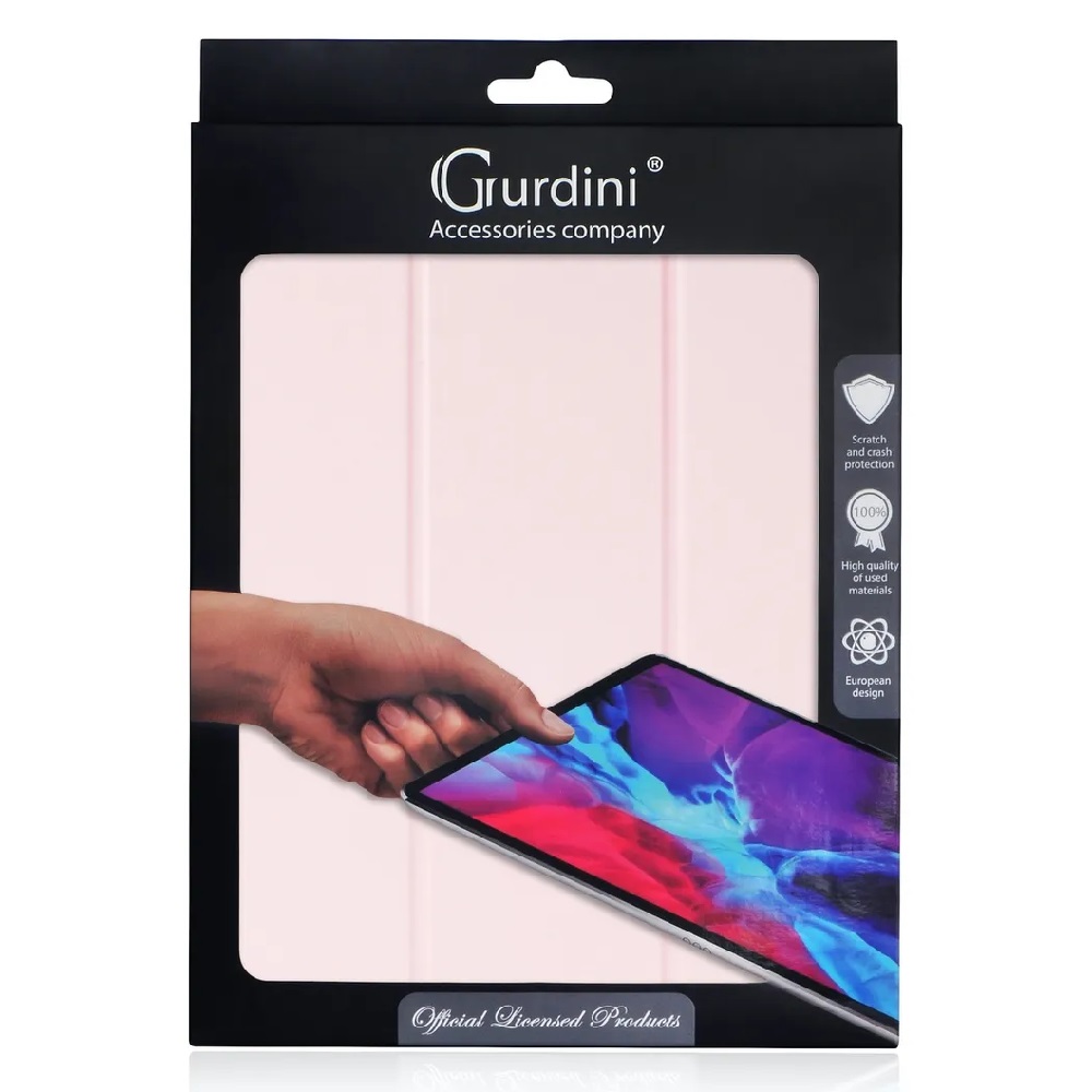 Чехол-книжка Gurdini Leather Series (pen slot) для iPad Pro 12.9 (2020-2022) Pink Sand