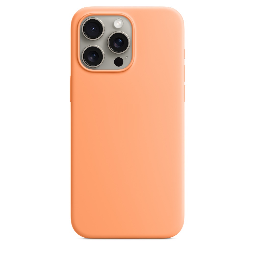 Силиконовый чехол Naturally Silicone Case with MagSafe Orange Sorbet для iPhone 15 Pro Max