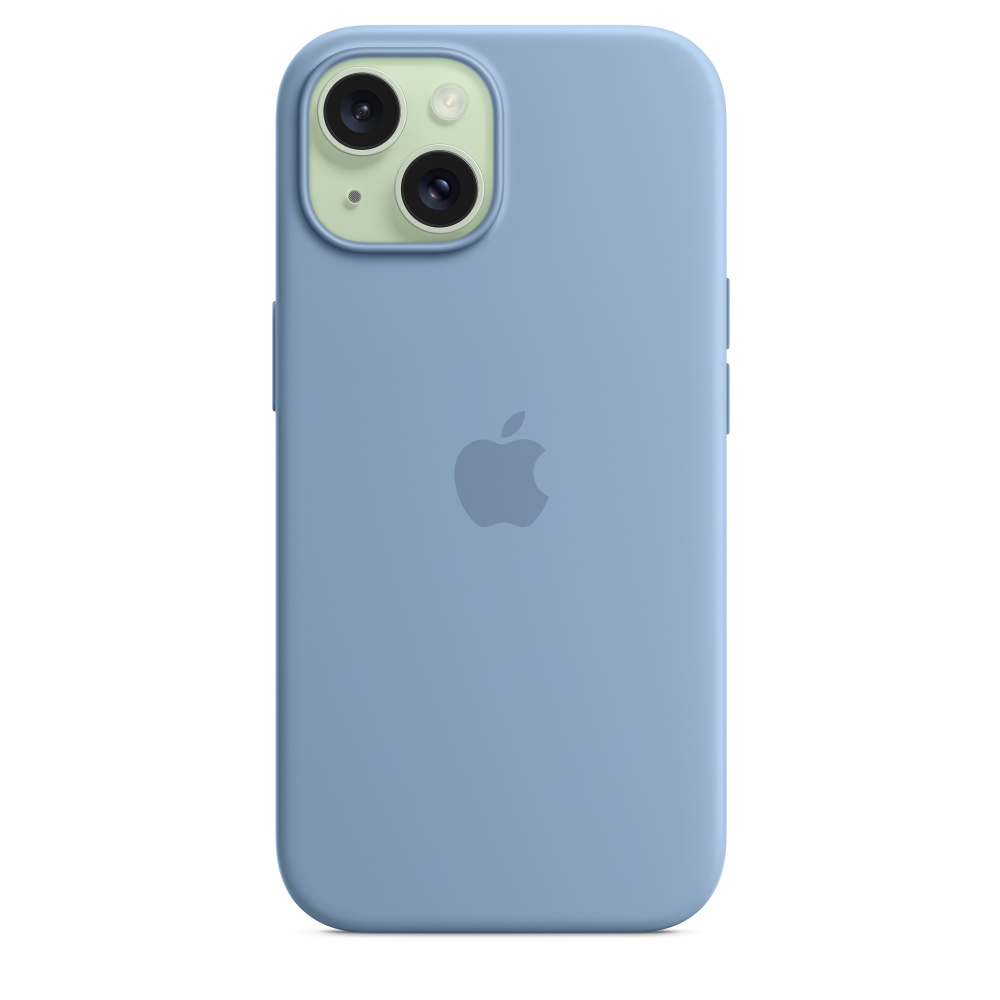 Силиконовый чехол Apple iPhone 15 Silicone Case with MagSafe - Winter Blue (MT0Y3ZM/A) для iPhone 15