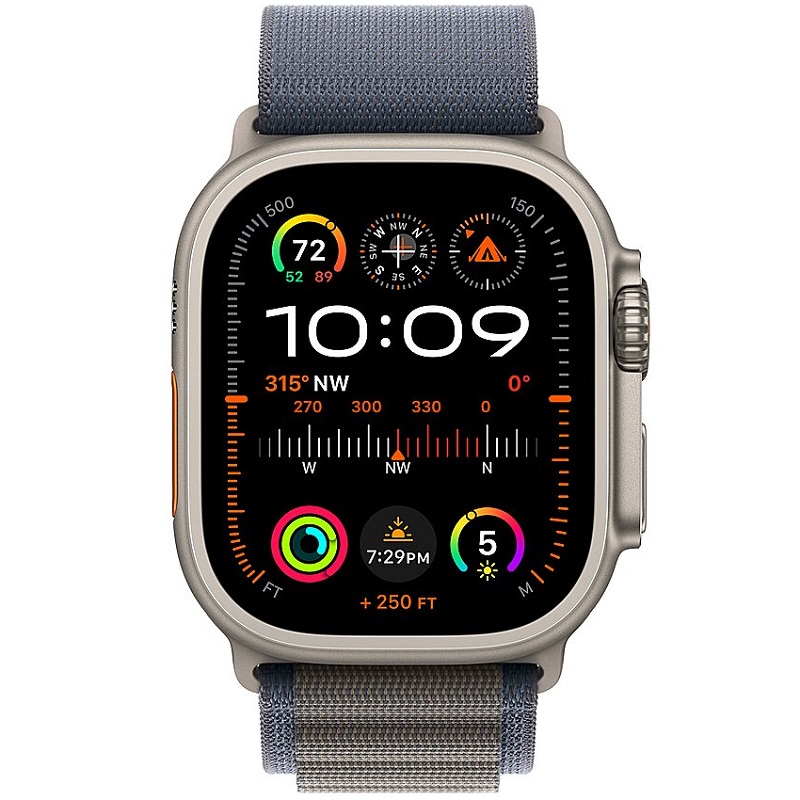 Умные часы Apple Watch Ultra 2 GPS + Cellular, 49mm Titanium Case with Blue Alpine Loop - Small 