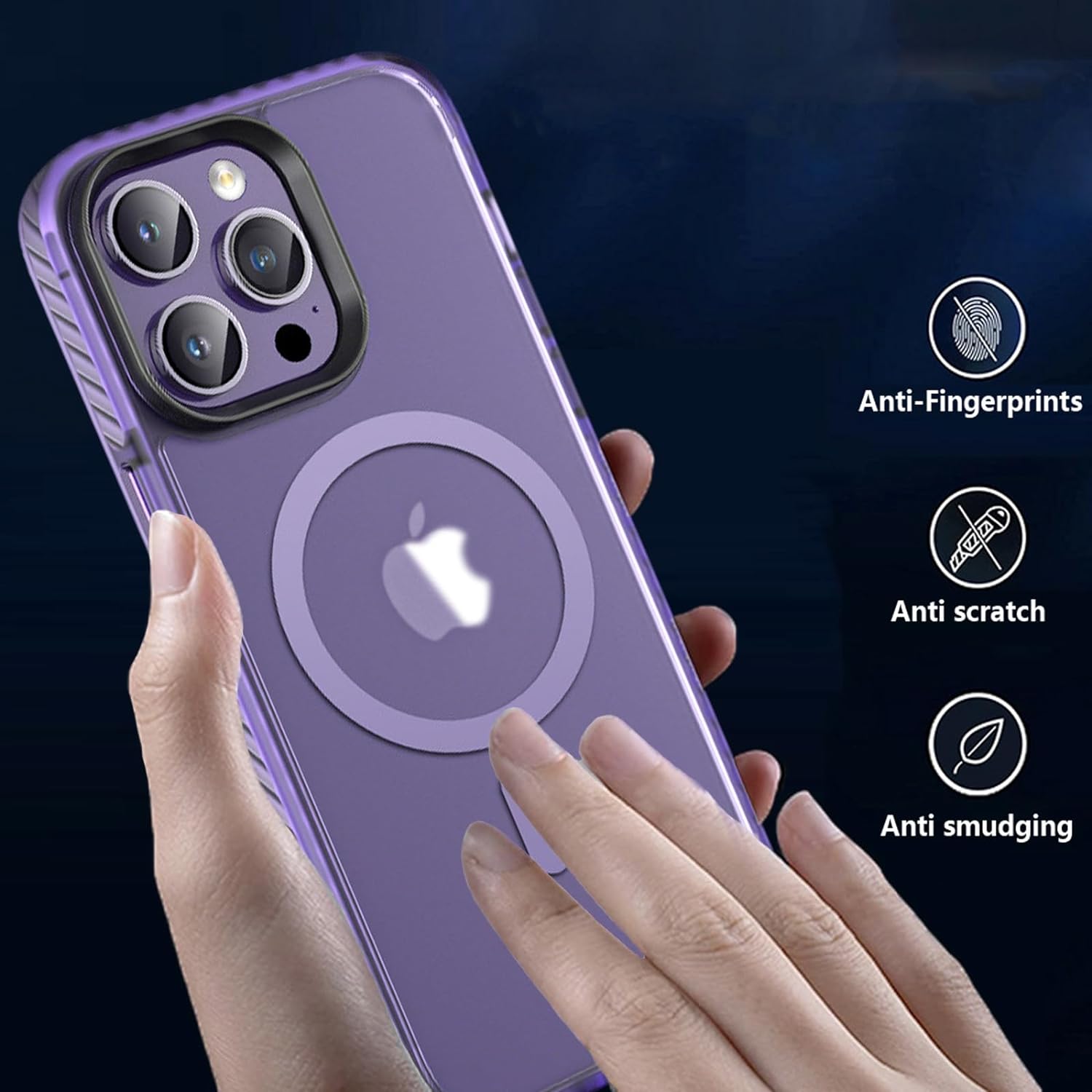 Чехол Gurdini Nano Series with Magsafe Purple для iPhone 15 Pro Max