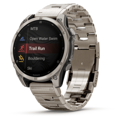 Умные часы Garmin fenix 8 – 47 mm AMOLED Sapphire bare titanium, graphite with a titanium band (010-02904-40)