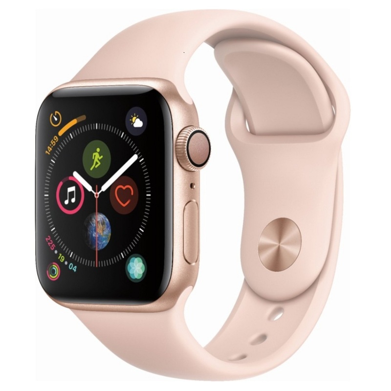 Часы Apple Watch Series 4 GPS 44mm (Gold Aluminum Case with Pink Sand Sport Band) (MU6F2RU/A)