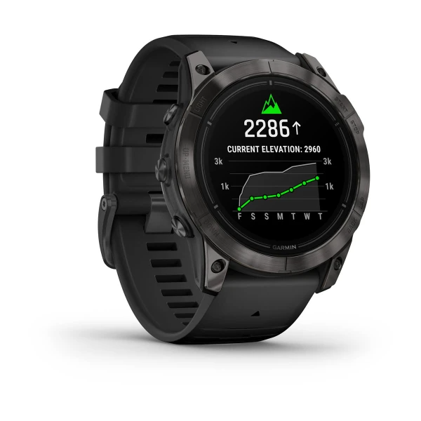 Умные часы Garmin epix Pro (Gen 2) – Sapphire Edition - 51 mm Carbon Grey DLC Titanium with Black Band (010-02804-01)