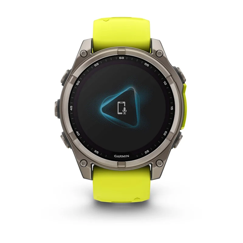 Умные часы Garmin fenix 8 – 47 mm Solar Sapphire titanium with an amp yellow/graphite silicone band (010-02906-21)