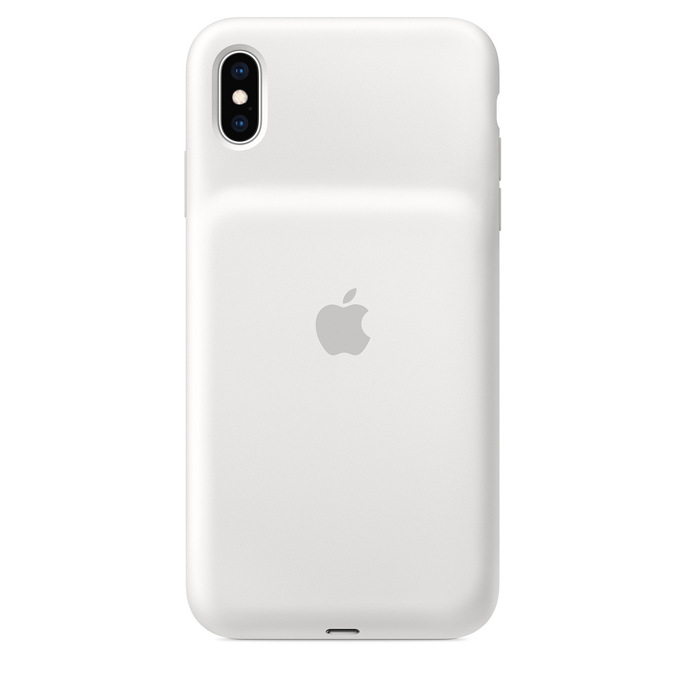 Силиконовый чехол-аккумулятор Apple iPhone XS Max Smart Battery Case White (MRXR2ZM/A) для iPhone Xs Max