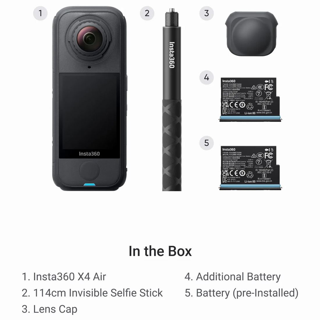 Экшн-камера Insta360 X4 Air Starter Bundle Graphite Black