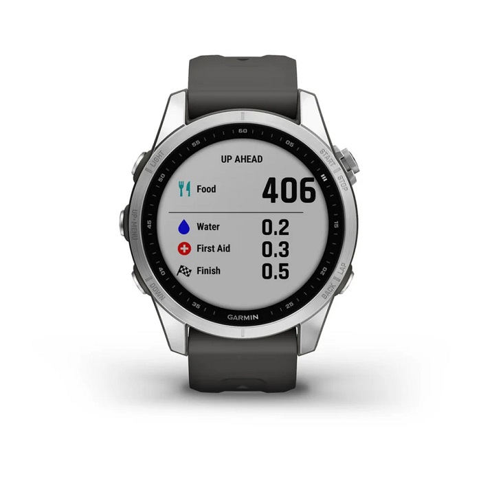 Умные часы Garmin fenix 7S – Standard Edition Silver with Graphite Band (010-02539-01)