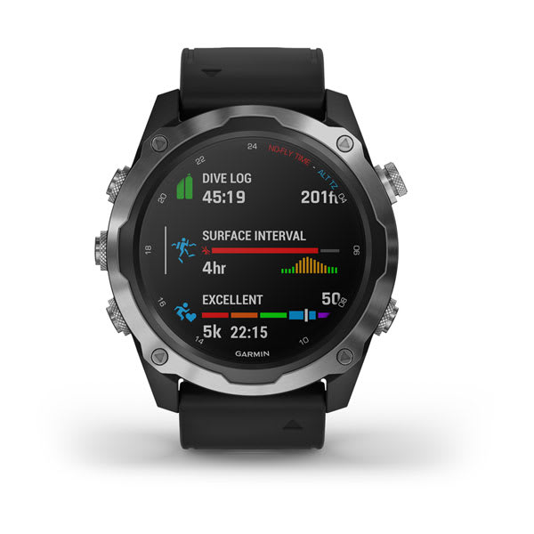 Умные часы Garmin Descent Mk2 Stainless Steel with Black Band (010-02132-10)
