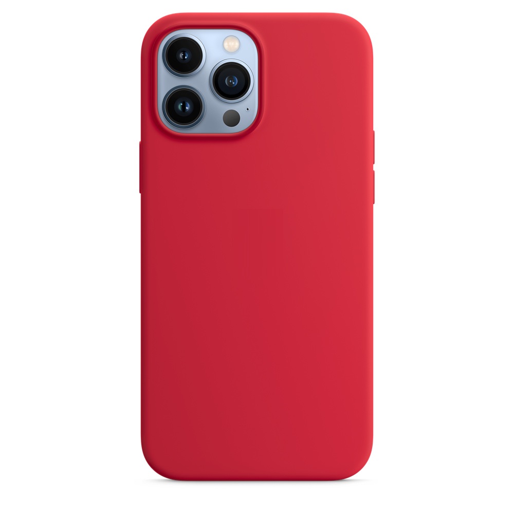 Силиконовый чехол Naturally Silicone Case with MagSafe Red для iPhone 13 Pro Max